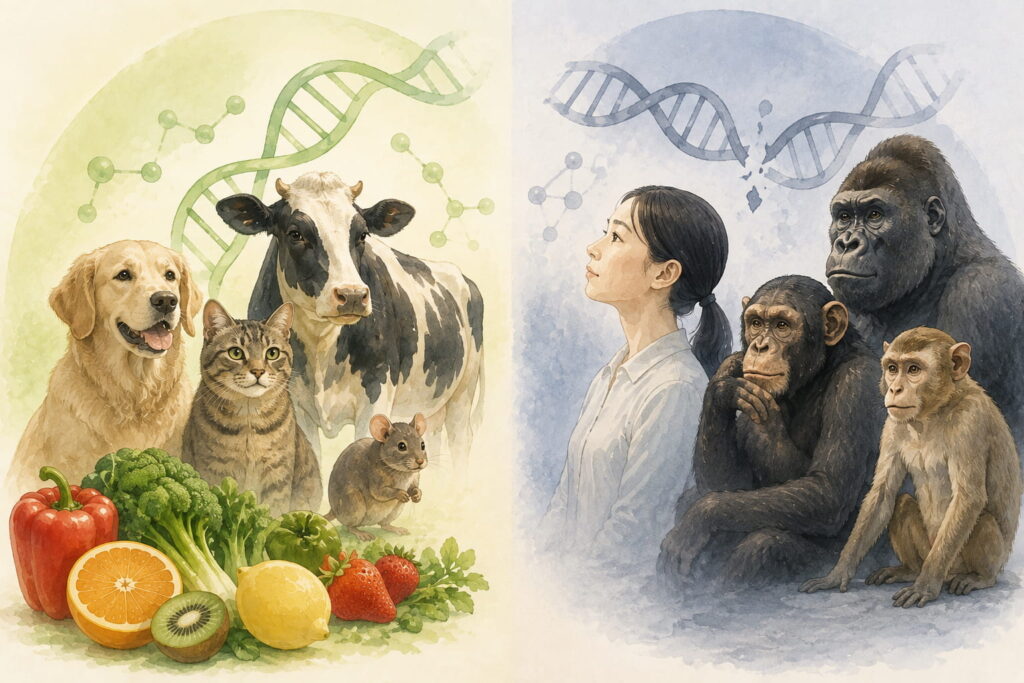 「ビタミンCを作れる動物」対「作れない人間・類人猿」